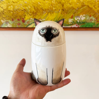 Custom Ceramic Cat Urn – Handcrafted Memorial for Cat