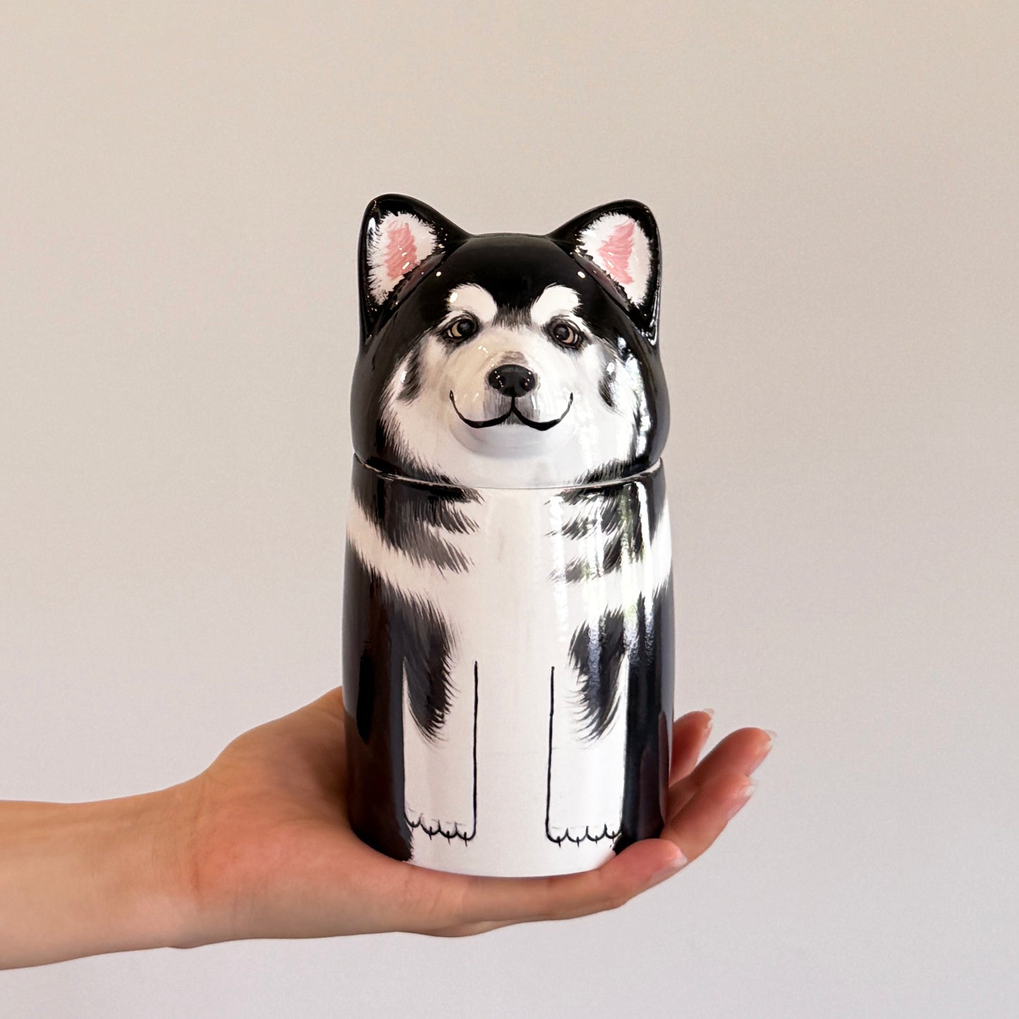 Custom Ceramic Dog Ashes Urn - Pet Keepsake Memorial Urn for Pet