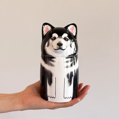 Custom Ceramic Dog Ashes Urn - Pet Keepsake Memorial Urn for Pet
