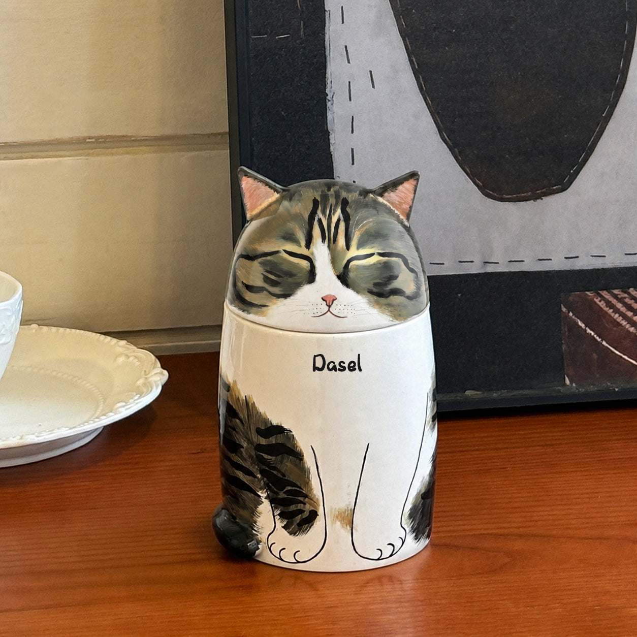 Personalized Ceramic Cat Memory Urn
