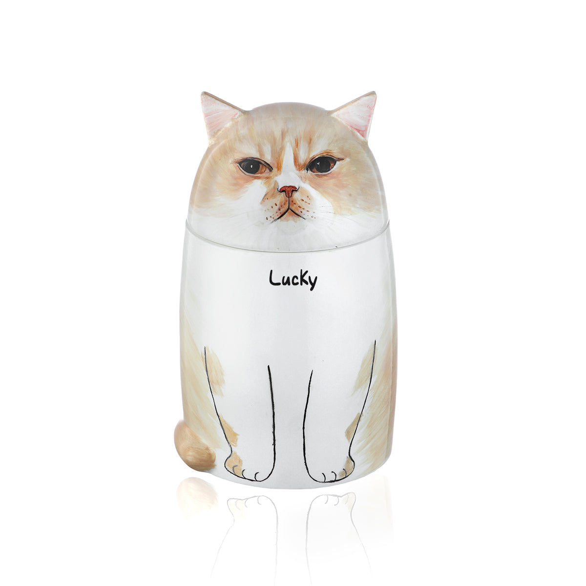 Custom Hand-painted Ceramic Cat Memorial Urn