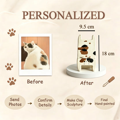 Personalized Pet Photo Frame - Hand-painted Pet Memorial Desktop for Birthday Gift