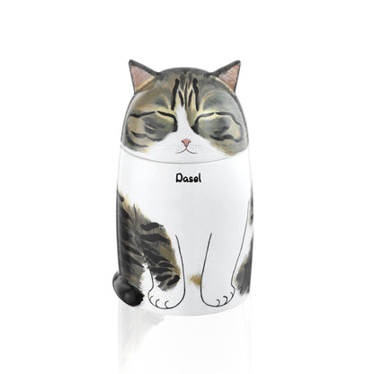 Personalized Ceramic Cat Memory Urn