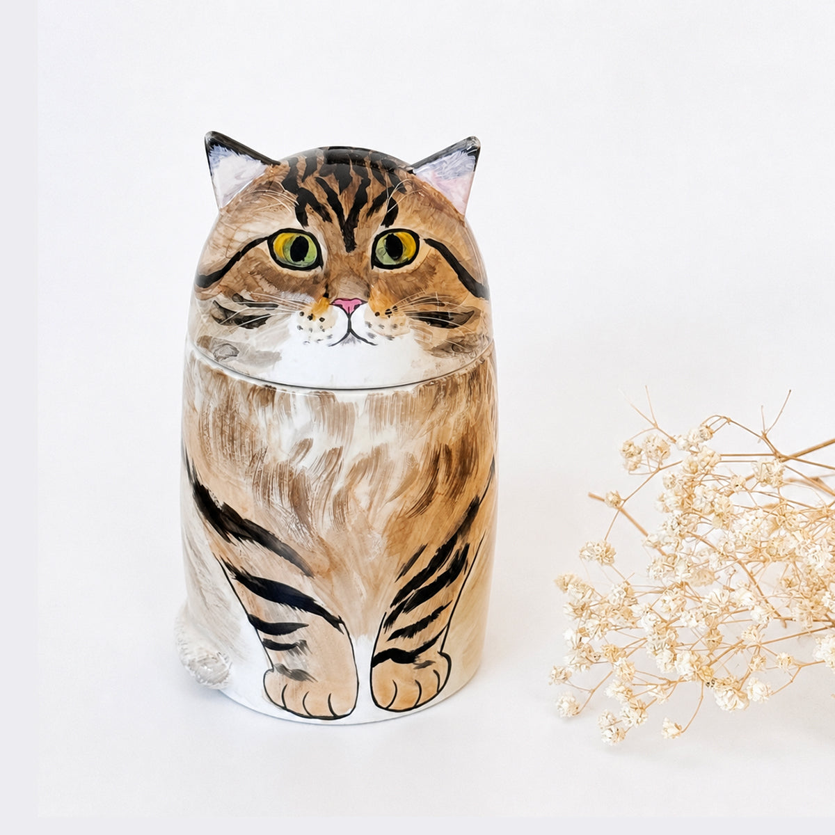 Personalized Pet Ashes Urn – Handmade Ceramic Memorial for Cats