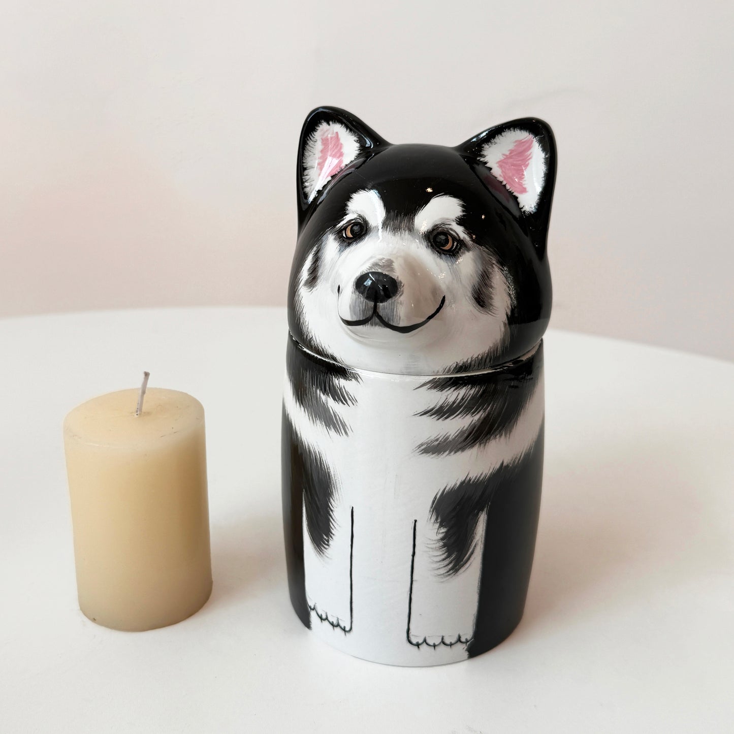 Custom Ceramic Dog Ashes Urn - Pet Keepsake Memorial Urn for Pet