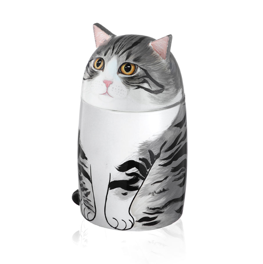 Custom Hand-Painted Cat Memorial Urn - Honor Your Pet’s Memory