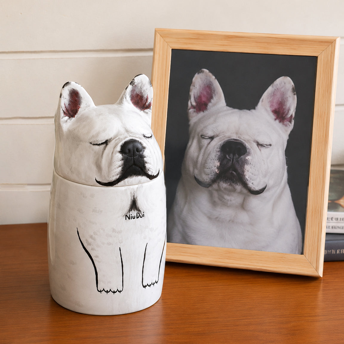 Custom Hand-painted Ceramic Urn for Dog - A Beautiful Tribute to Your Pet