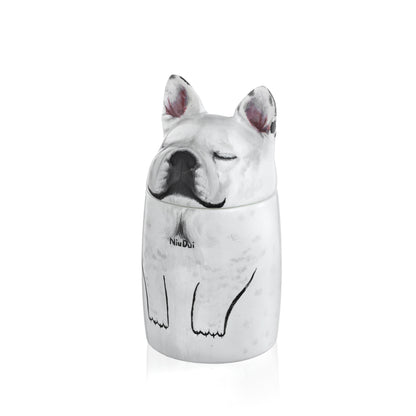 Custom Hand-painted Ceramic Urn for Dog - A Beautiful Tribute to Your Pet