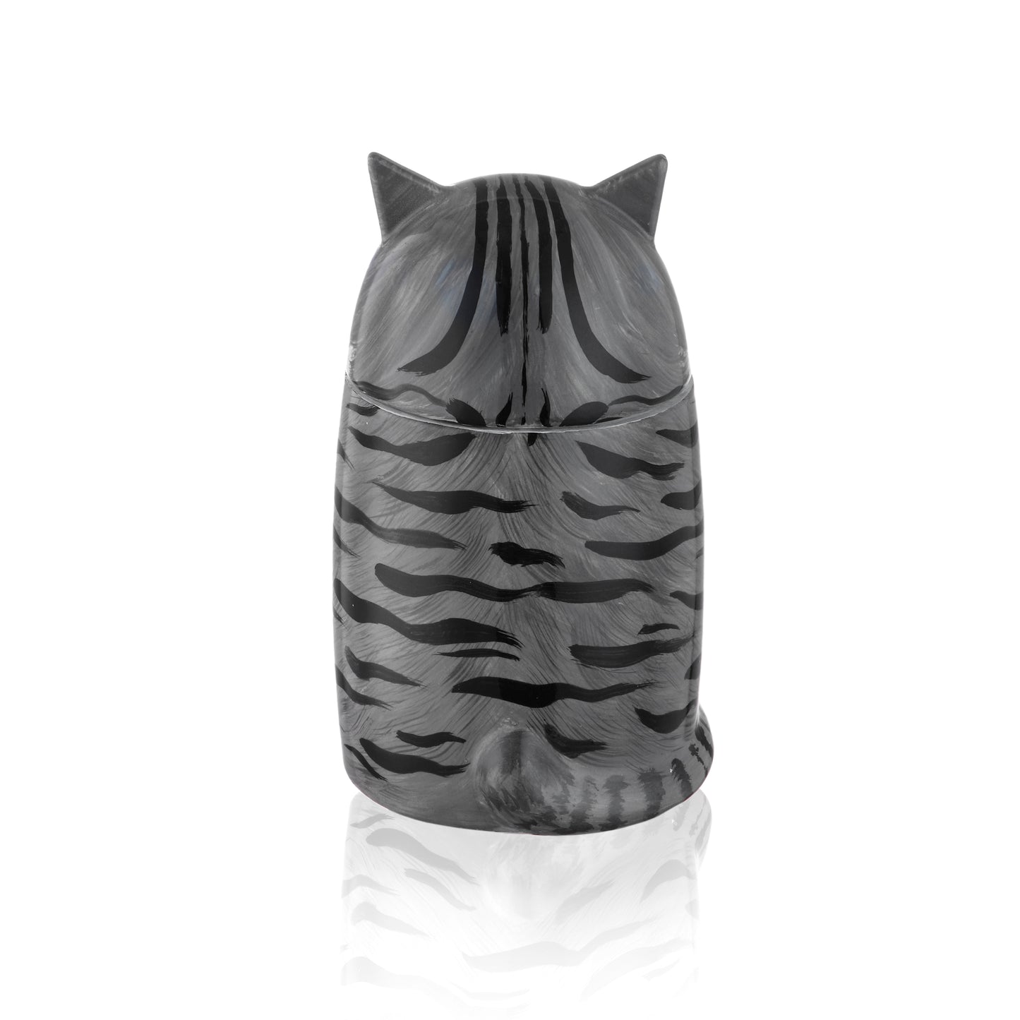 Personalized Ceramic Cat Urn, Hand-painted Memorial Keepsake for Pet