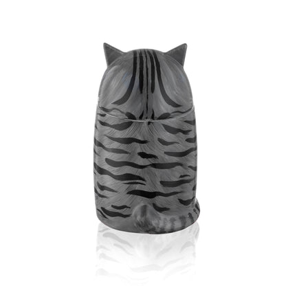 Personalized Ceramic Cat Urn, Hand-painted Memorial Keepsake for Pet