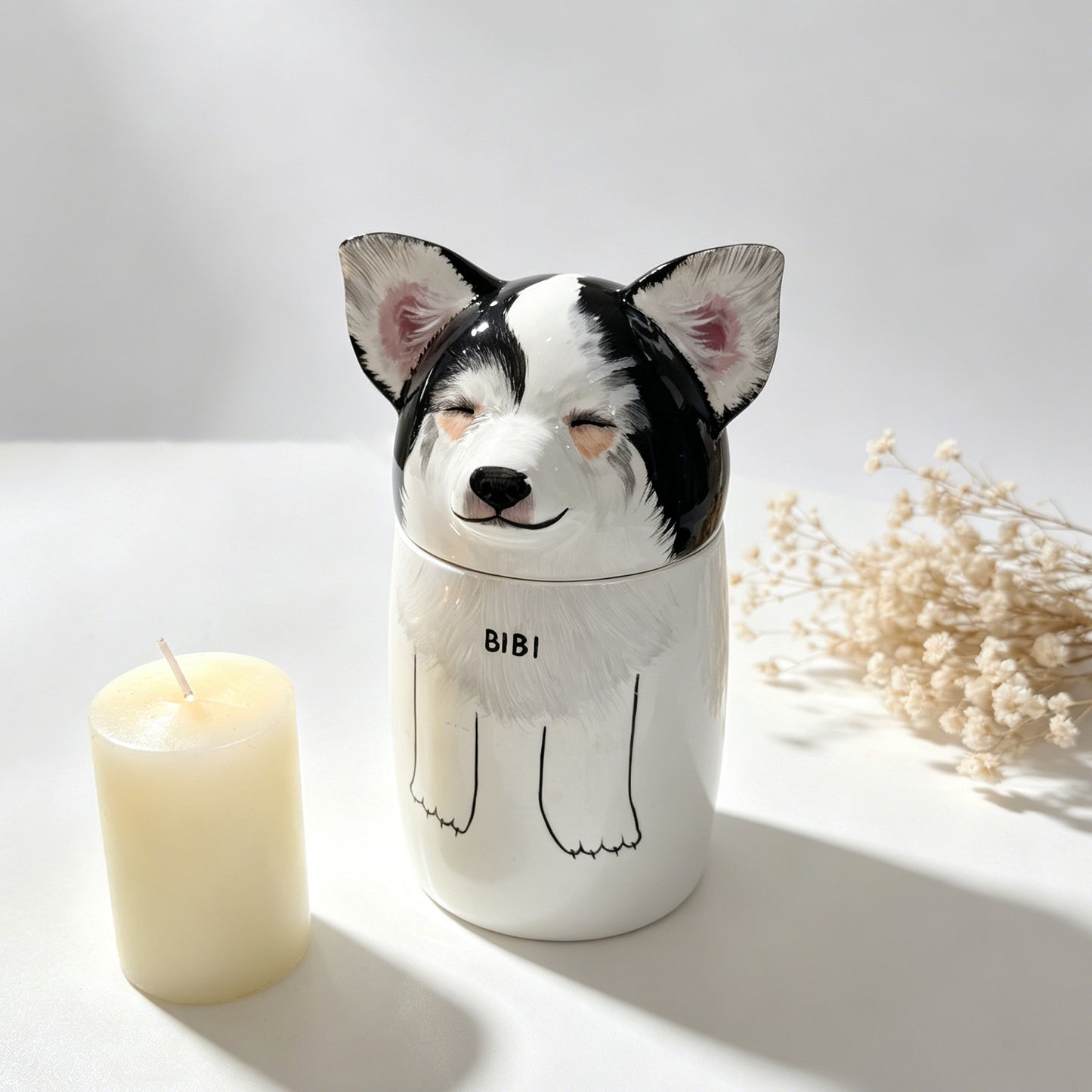 Personalized Dog Cremation Urn - Handmade Ceramic Pet Memorial Urn for Ashes
