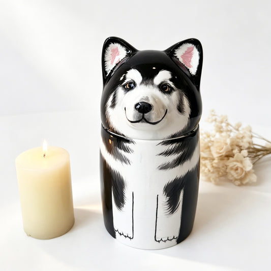 Custom Ceramic Dog Ashes Urn - Pet Keepsake Memorial Urn for Pet