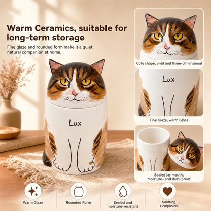 Personalized Cat Memorial Urn - Handmade With Love