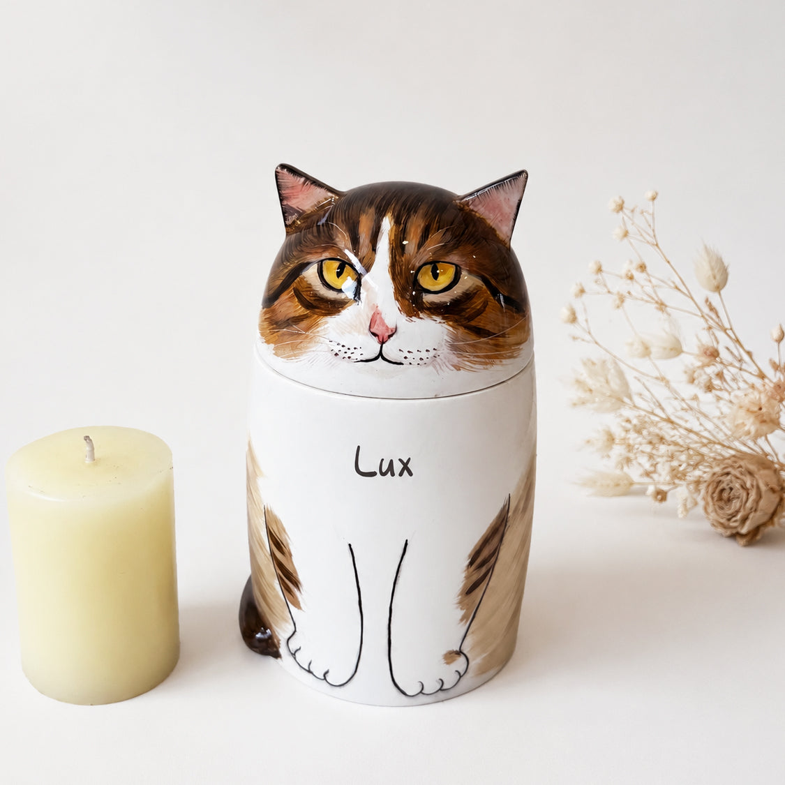 Personalized Cat Memorial Urn - Handmade With Love