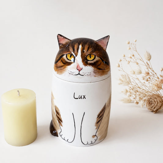 Personalized Cat Memorial Urn - Handmade With Love