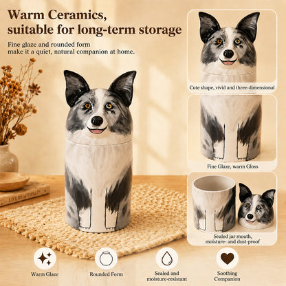 Handcrafted Pet Memorial Urn - Ceramic Keepsake for Your Beloved Dog