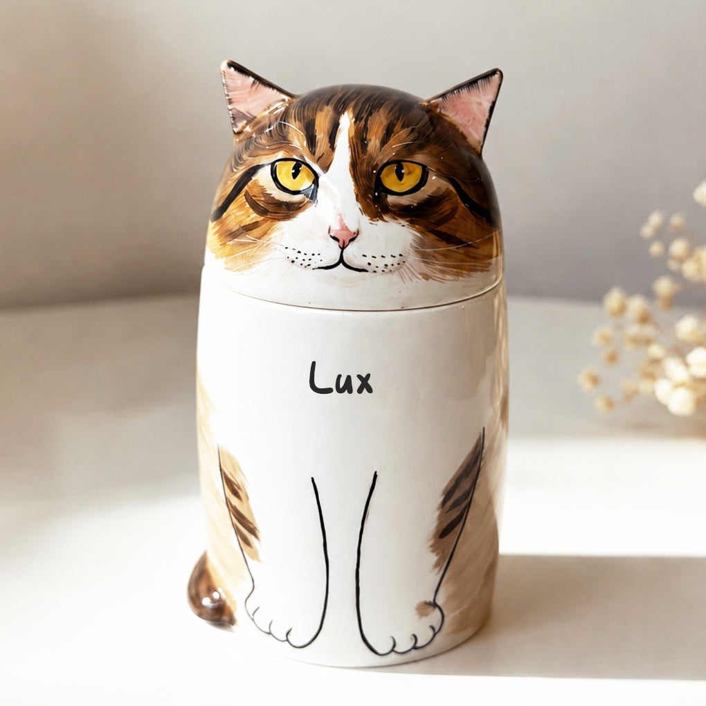 Personalized Cat Memorial Urn - Handmade With Love