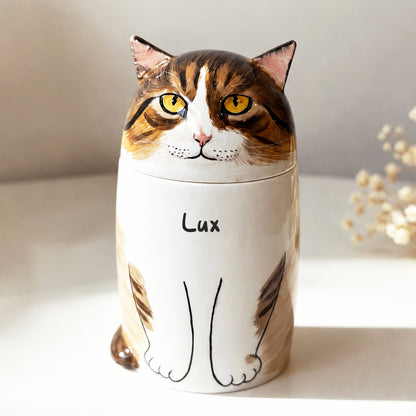 Personalized Cat Memorial Urn - Handmade With Love