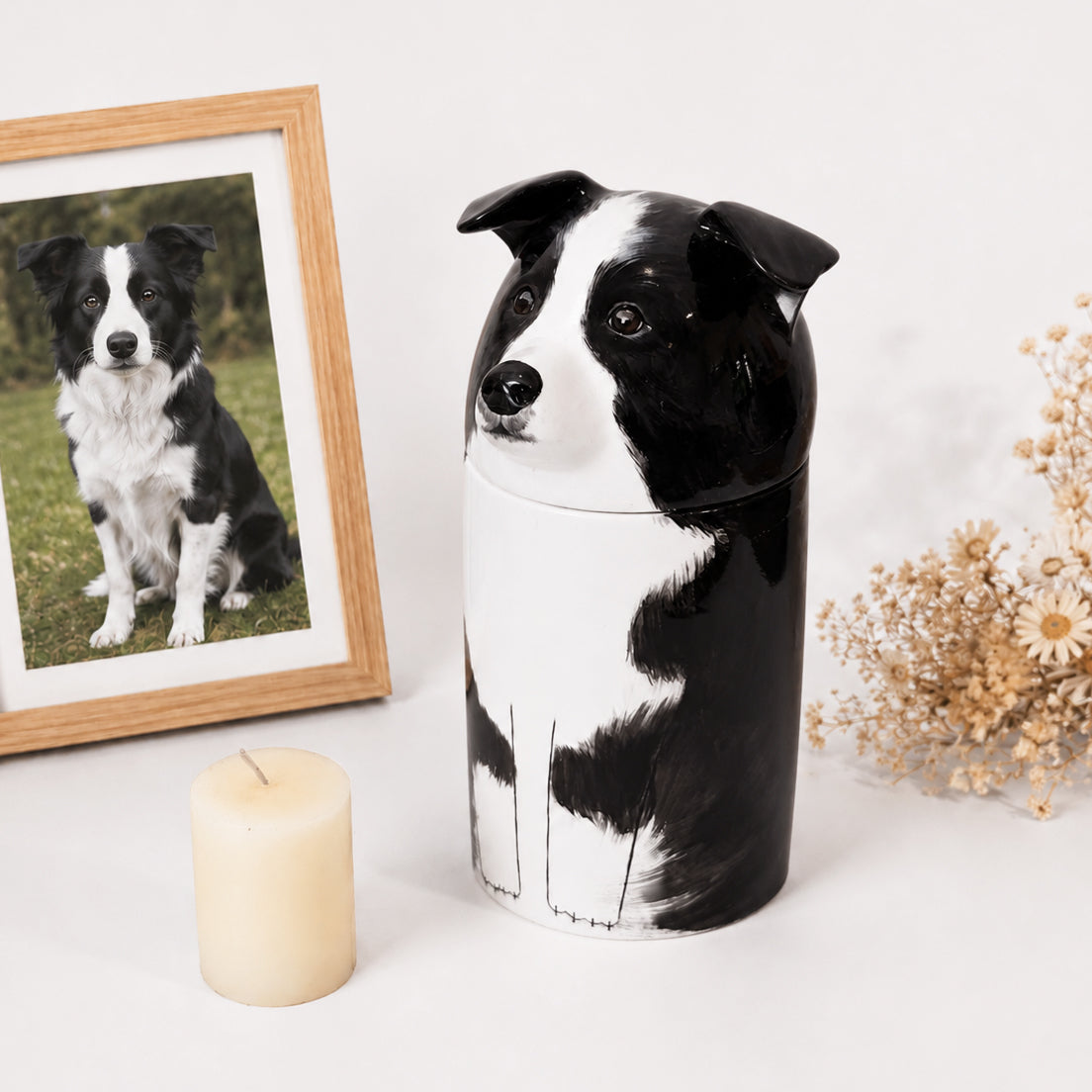 Personalized Cremation Dog Urn - Dog Portrait Memories Gift for Pet Lovers