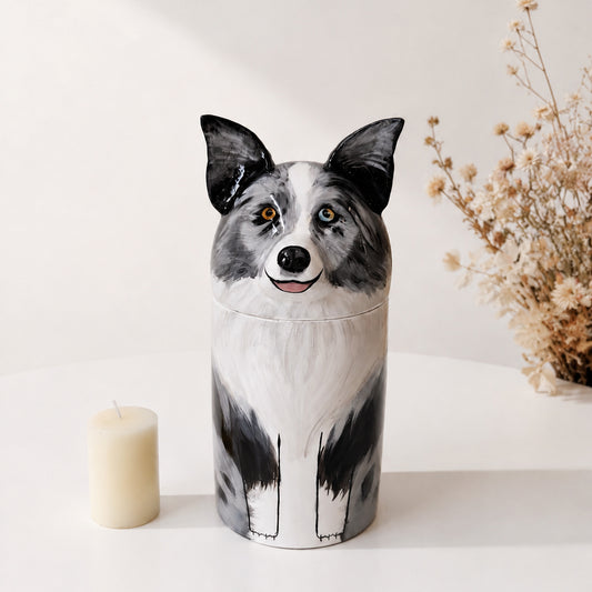 Handcrafted Pet Memorial Urn - Ceramic Keepsake for Your Beloved Dog